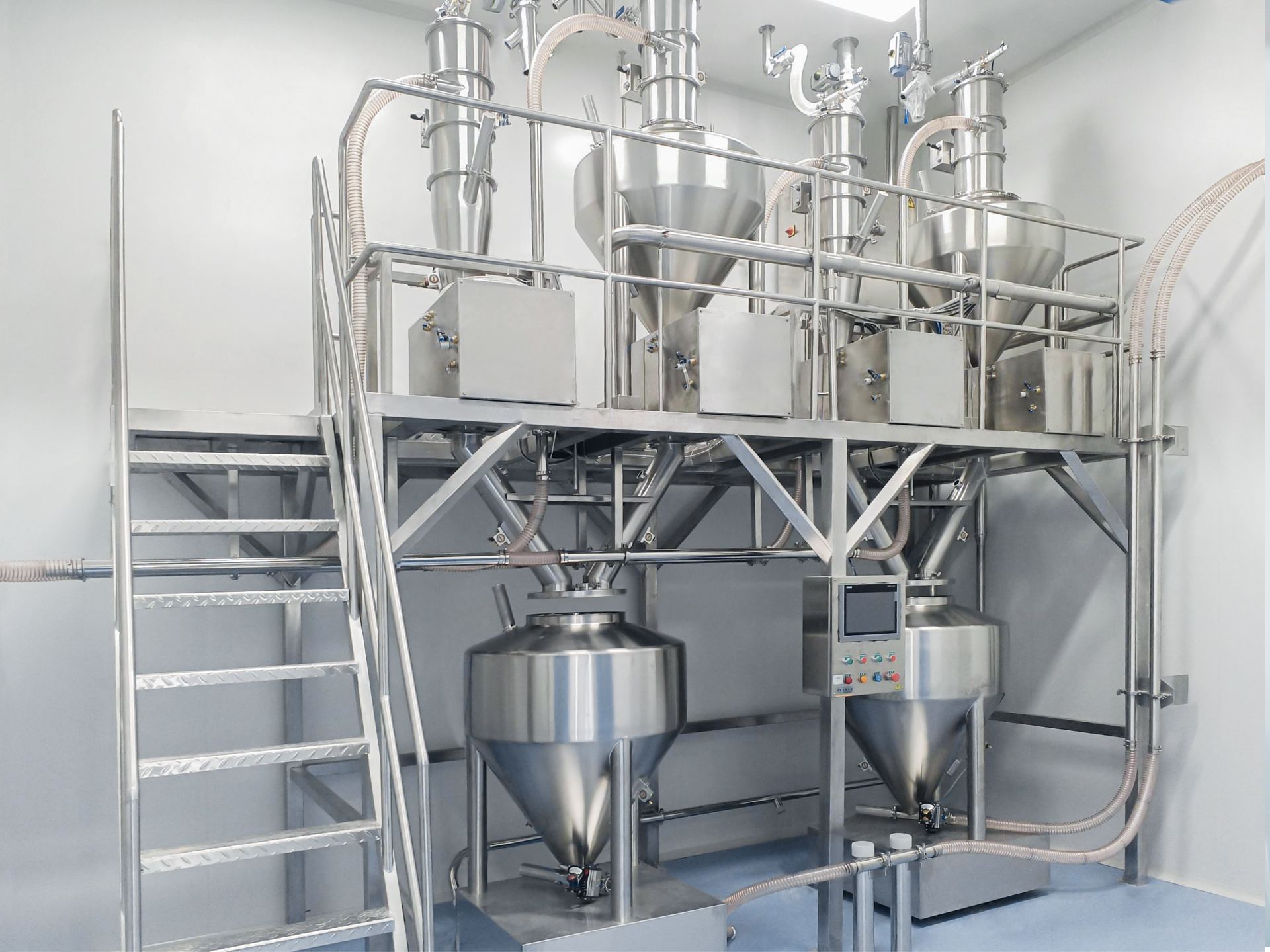 全密闭颗粒剂连续生产系统与真空上料机 北京长峰金鼎科技的粉体自动化解决方案